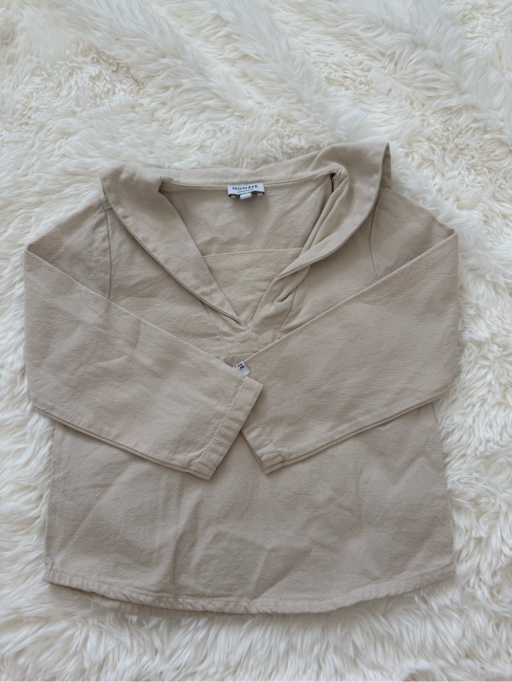DONJE collared long sleeve blouse top embroidered whale
